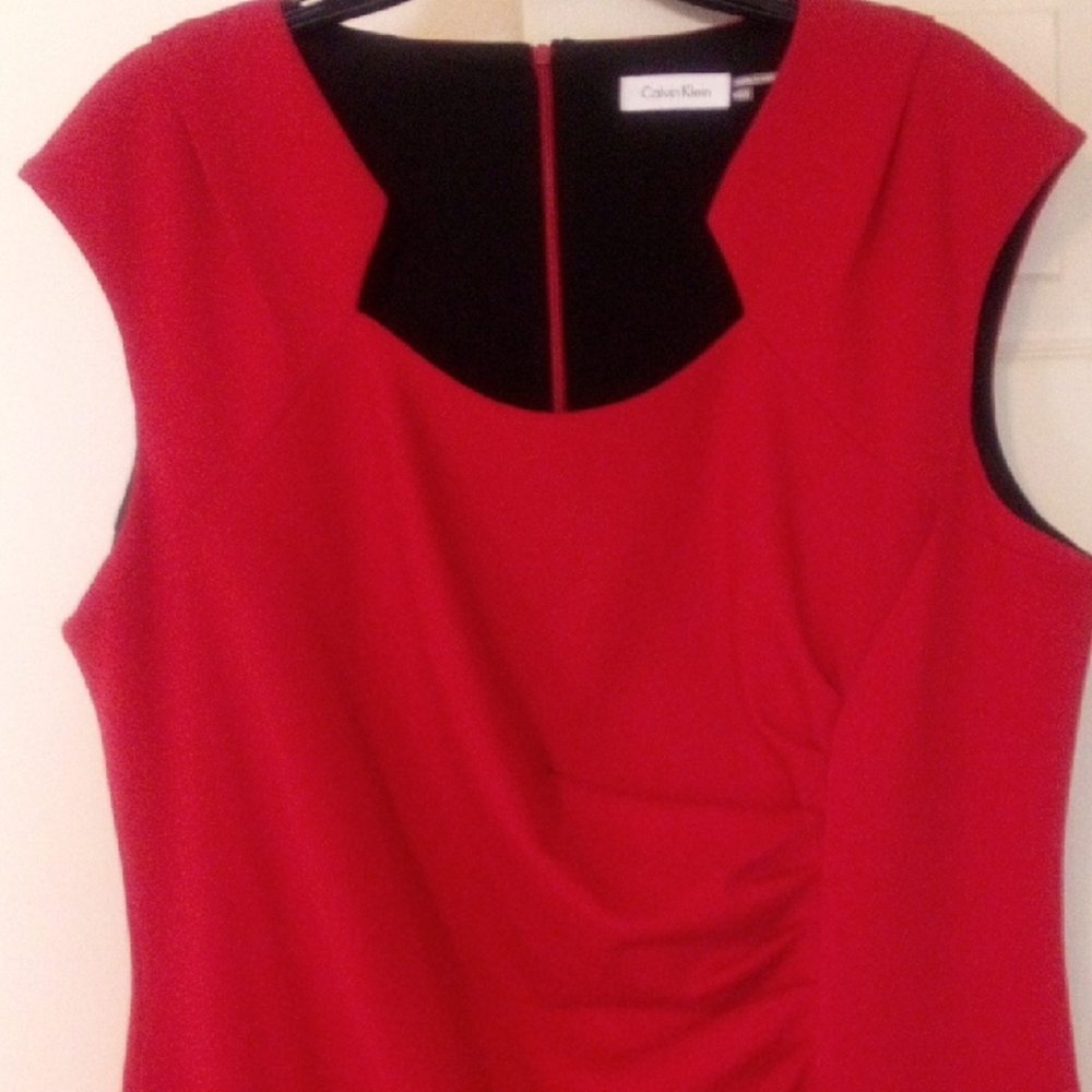 Calvin Klein Red Dress - Picture 3 of 6